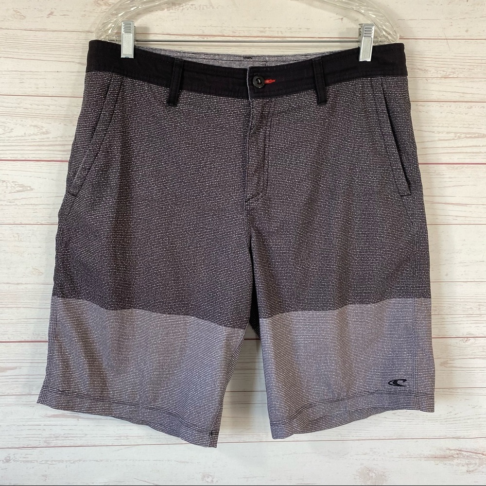 O'Neill Hybrid Board Shorts Gray Stripe 34x11